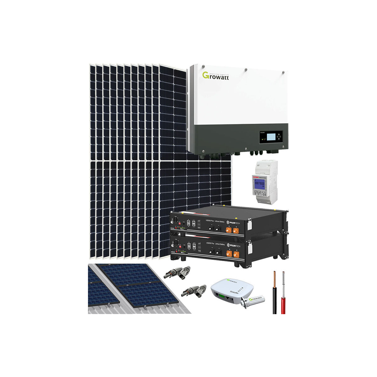 Kit Solar Fotovoltaico Híbrido 1000W para generación eléctrica